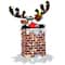 47'' Pre-Lit Reindeer Stuck in Chimney Decoration